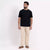 Beige Men's Loose Fit Cotton Pyjama