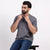 Grey Airy Linen Short Kurtas for Men
