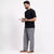 Grey Men's Loose Fit Cotton Pyjama