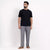 Grey Men's Loose Fit Cotton Pyjama