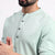 Mint Green Airy Linen Short Kurtas for Men