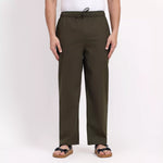 Olive Men's Loose Fit Cotton Pyjama