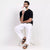 White Men's Loose Fit Cotton Pyjama