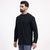 Black Airy Linen Short Kurtas for Men