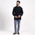 Black Airy Linen Short Kurtas for Men