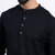 Black Airy Linen Short Kurtas for Men