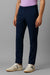 Navy Blue Regular Fit Mid Rise Cotton Chinos Pant