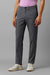 Dark Grey Regular Fit Mid Rise Cotton Chinos Pant