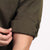 Olive Airy Linen Short Kurtas for Men