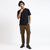 Men's Cotton Cargo Jogger Pants Olive Green