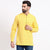 Yellow Airy Linen Short Kurtas for Men